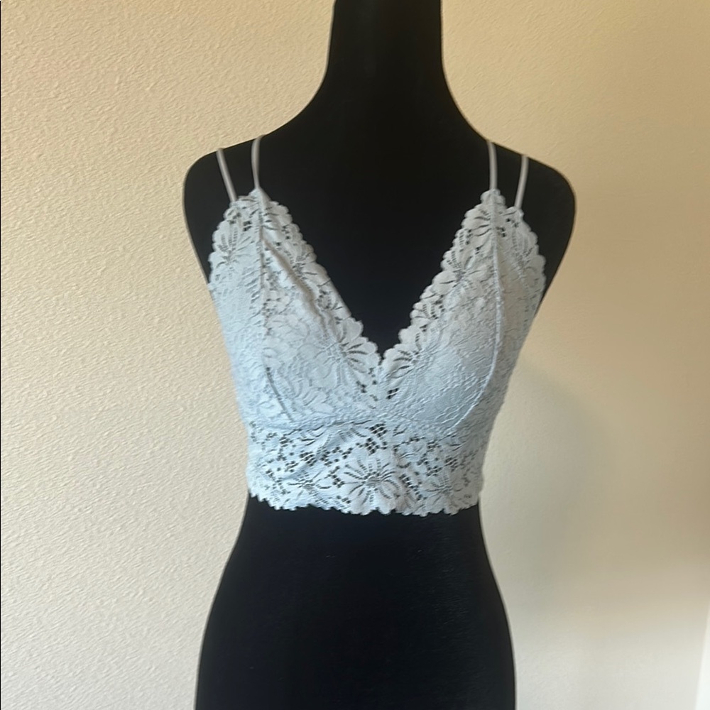 NWOT Victoria's Secret Blue Lace Longline Bra